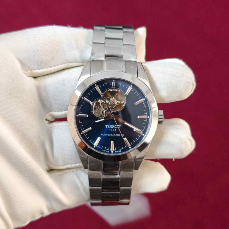 Tissot Gentleman Powermatic 80 Open Heart Steel Blue Dial Automatic