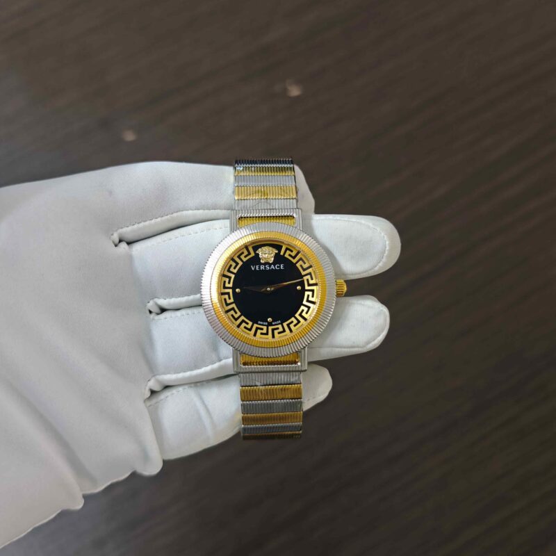 Versace Greca Chic Dual Tone Black Dial Quartz