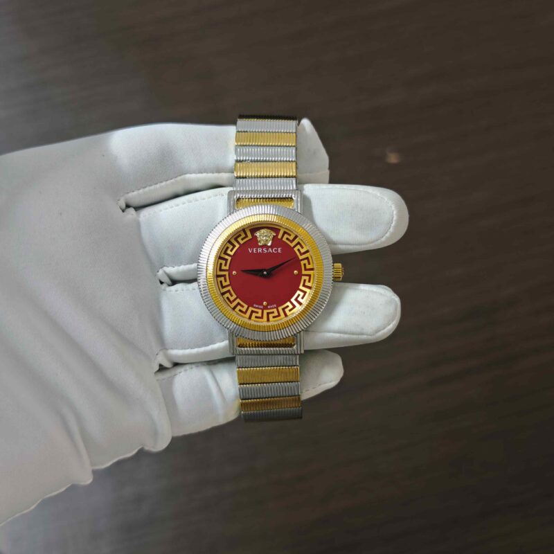 Versace Greca Chic Dual Tone Red Dial Quartz
