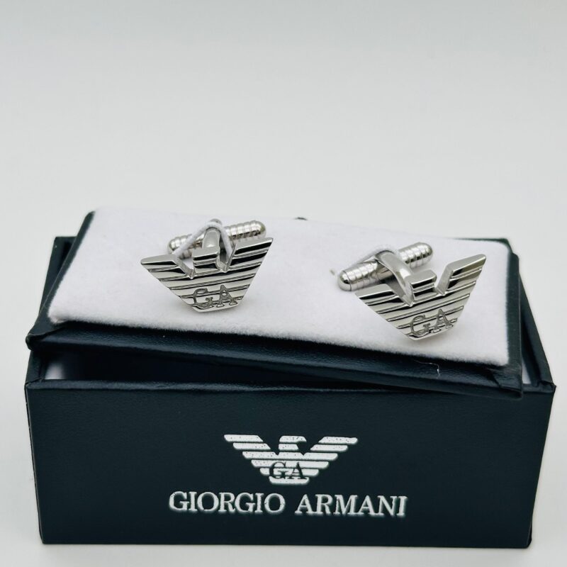 Emporio Armani stainless steel cufflinks