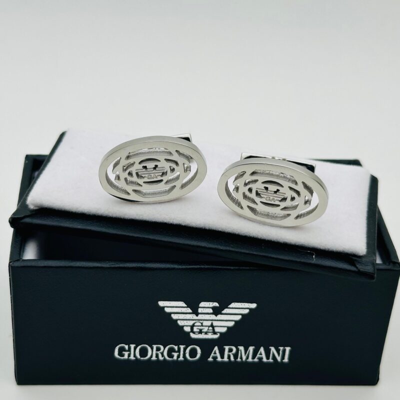 Giorgio Armani Silver-Toned cufflinks