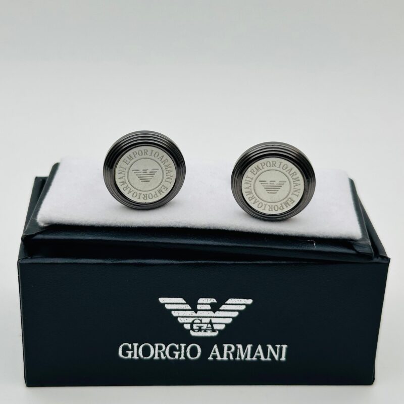 Emporio Armani stainless steel cufflinks