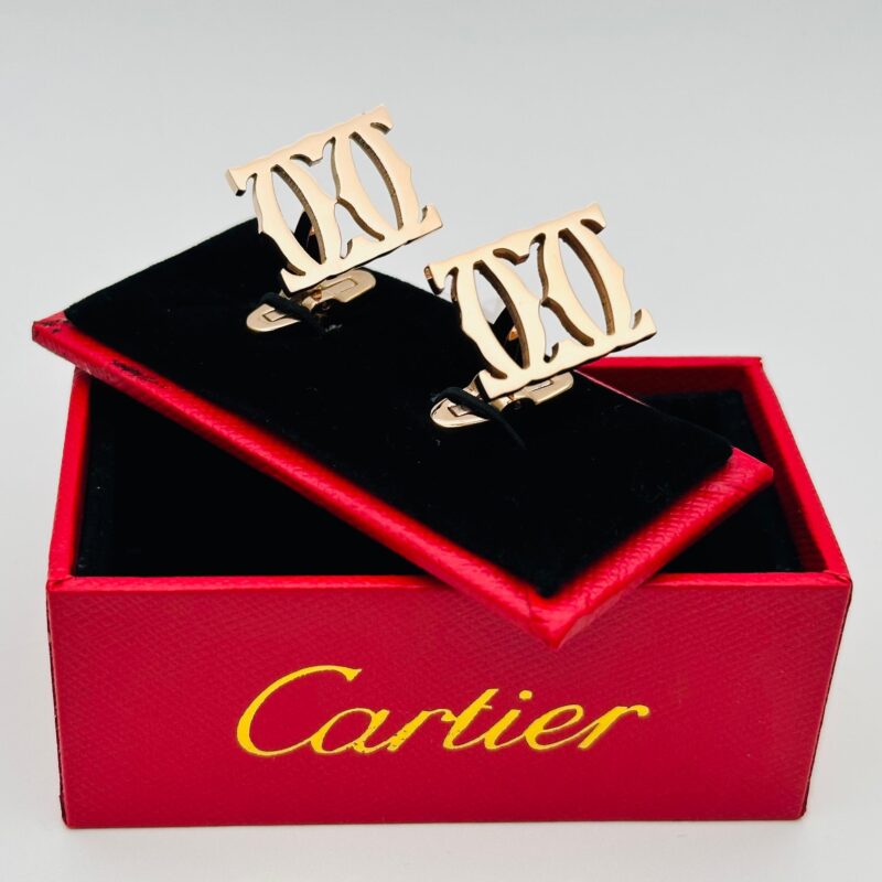 Cartier Double C Golden cufflinks