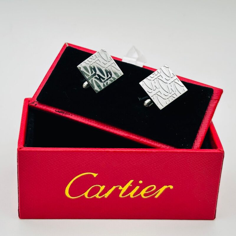 Cartier silver square cufflinks