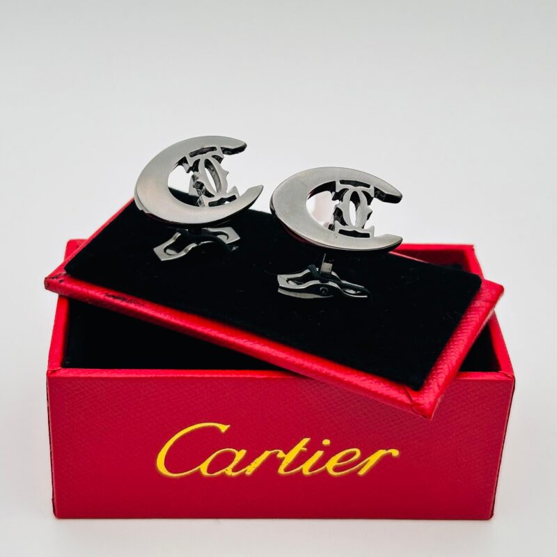 Cartier Double C logo cufflinks