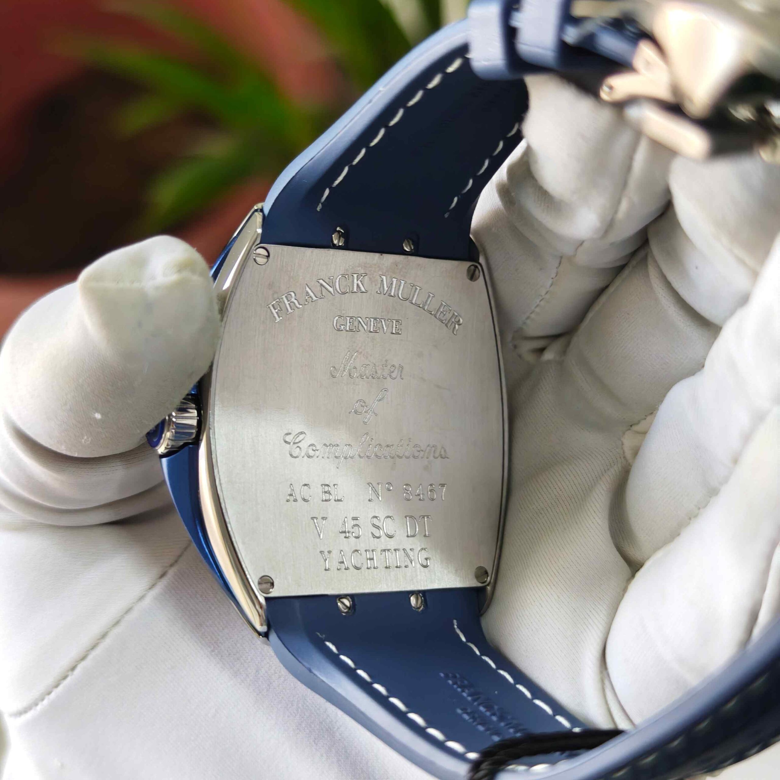 Franck Muller Vanguard V41 SC DT YACHT Steel Blue Dial Blue Leather Strap Swiss ETA Automatic - Image 3