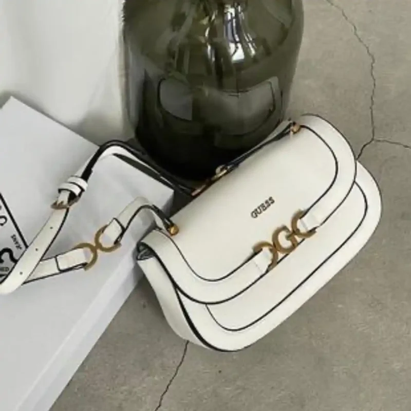 GUESS Zipper Sling Bag White