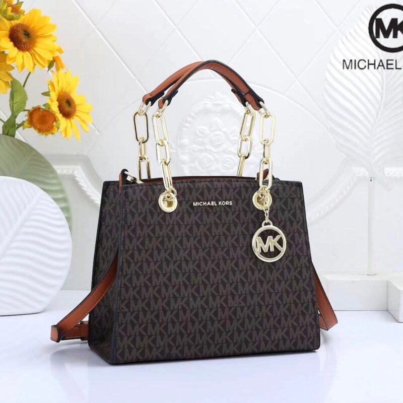Michael Kors Cynthia Satchel Brown/Acorn Bag