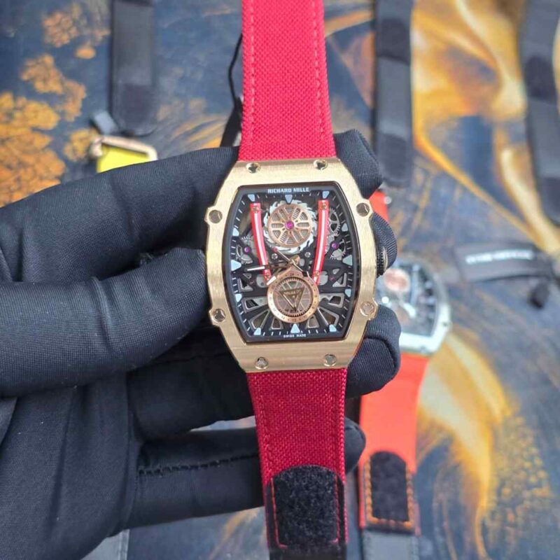 Richard Mille X Tourbillon Velcro Dark Red Strap Edition