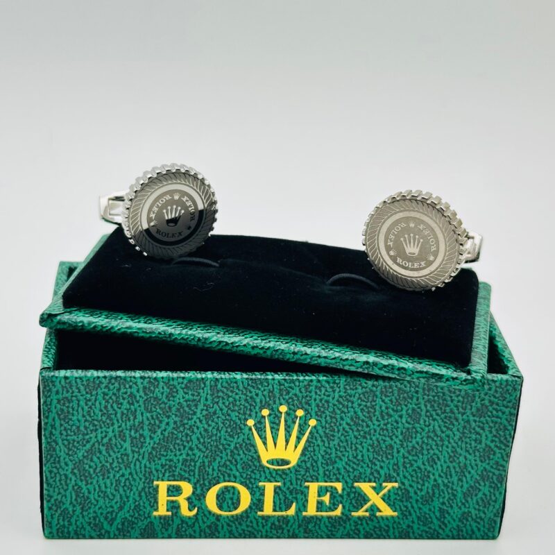 Rolex Silver Fluted cufflinks