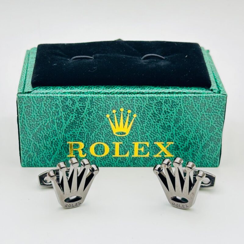 Rolex crown-shaped cufflinks