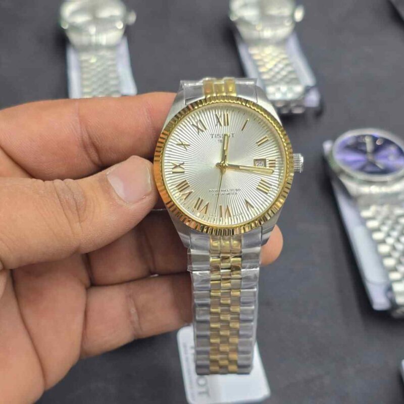 Tissot T-Classic Solar Power Edition Dual Tone White Dial Premium Semi ETA Watch