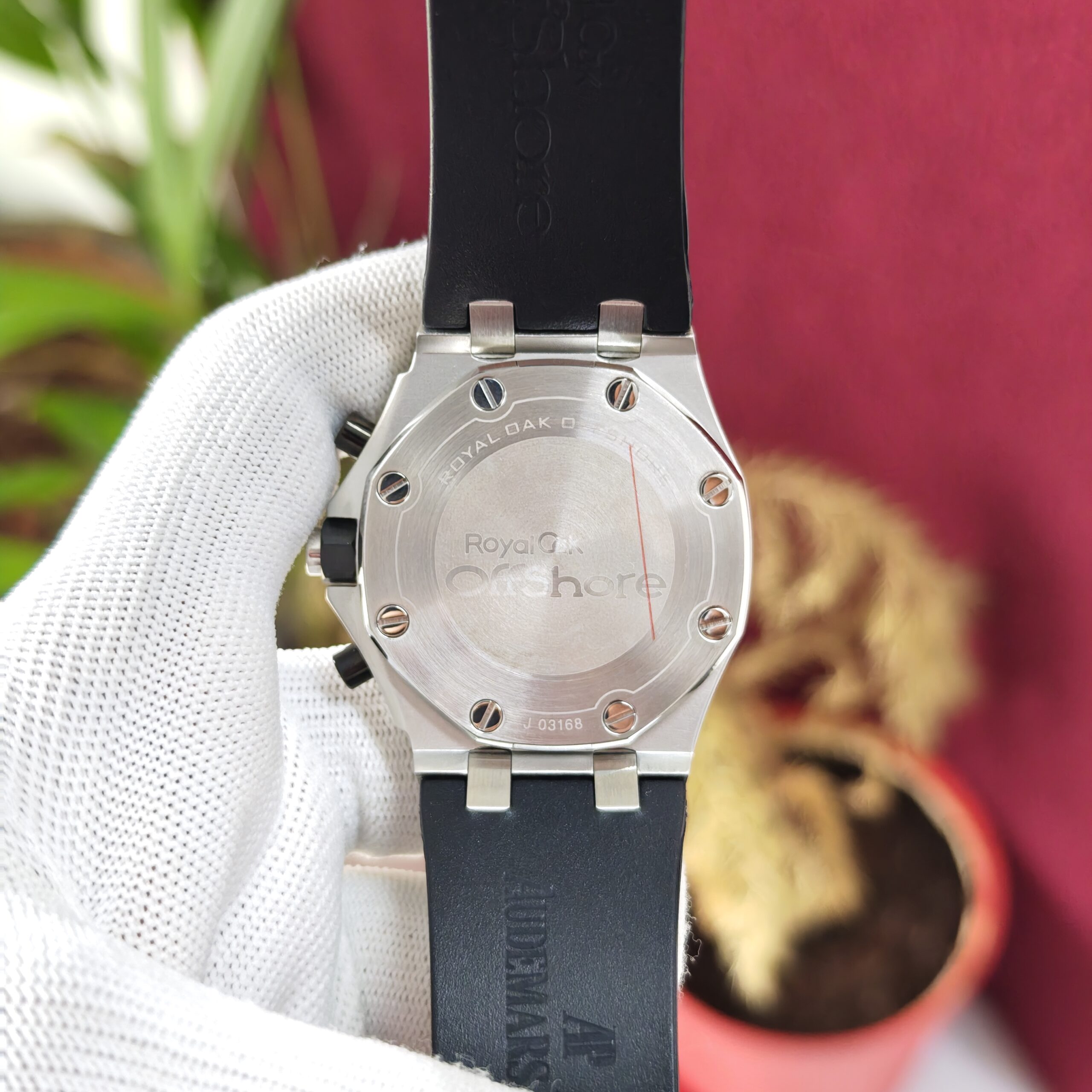 Audemars Piguet Royal Oak Offshore White Chronograph with Black Dial and Black Rubber Strap Swiss Automatic Luxury Watch