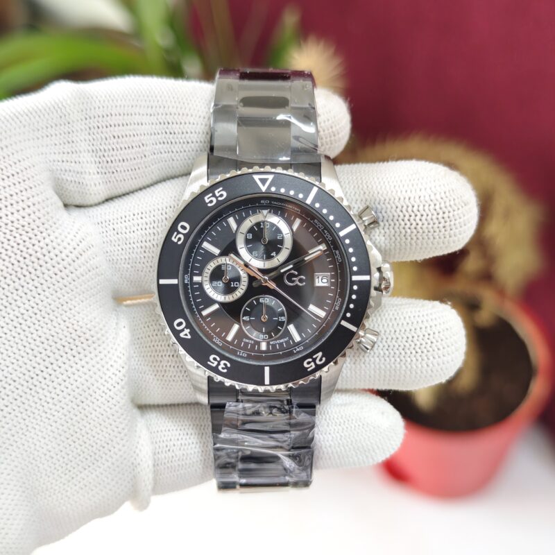 Gc Speedracer Chrono Steel Full Black Dial Swiss Quartz Watch