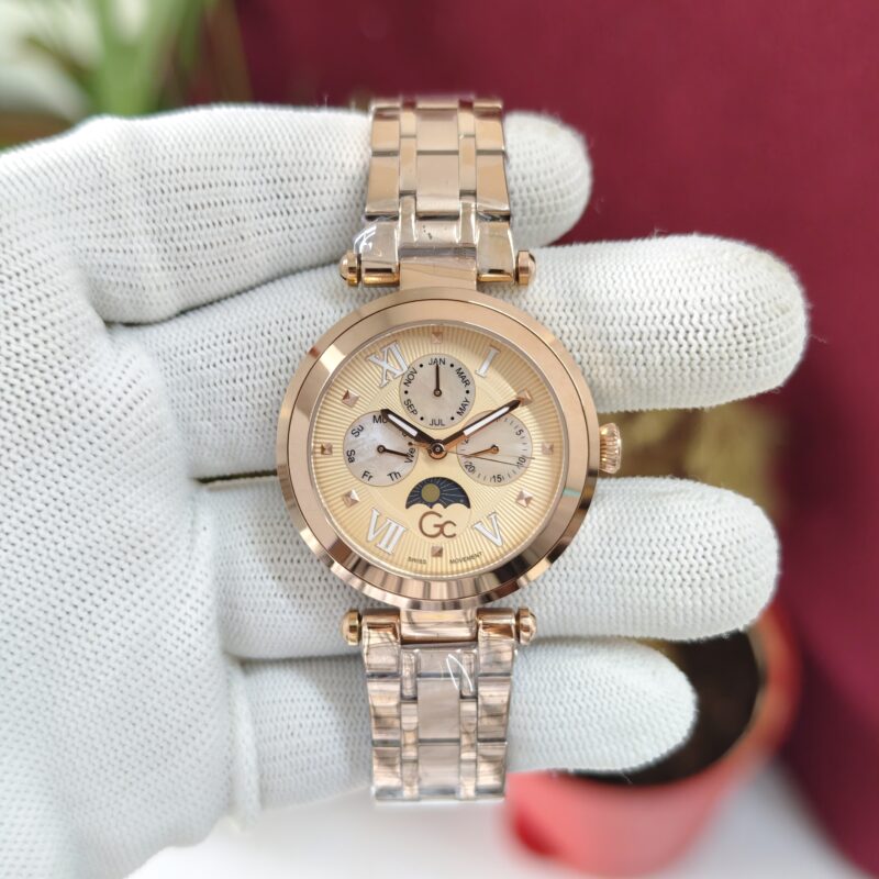Gc TopChic Mid Size Full Rose Rold Dial Swiss Quartz Watch