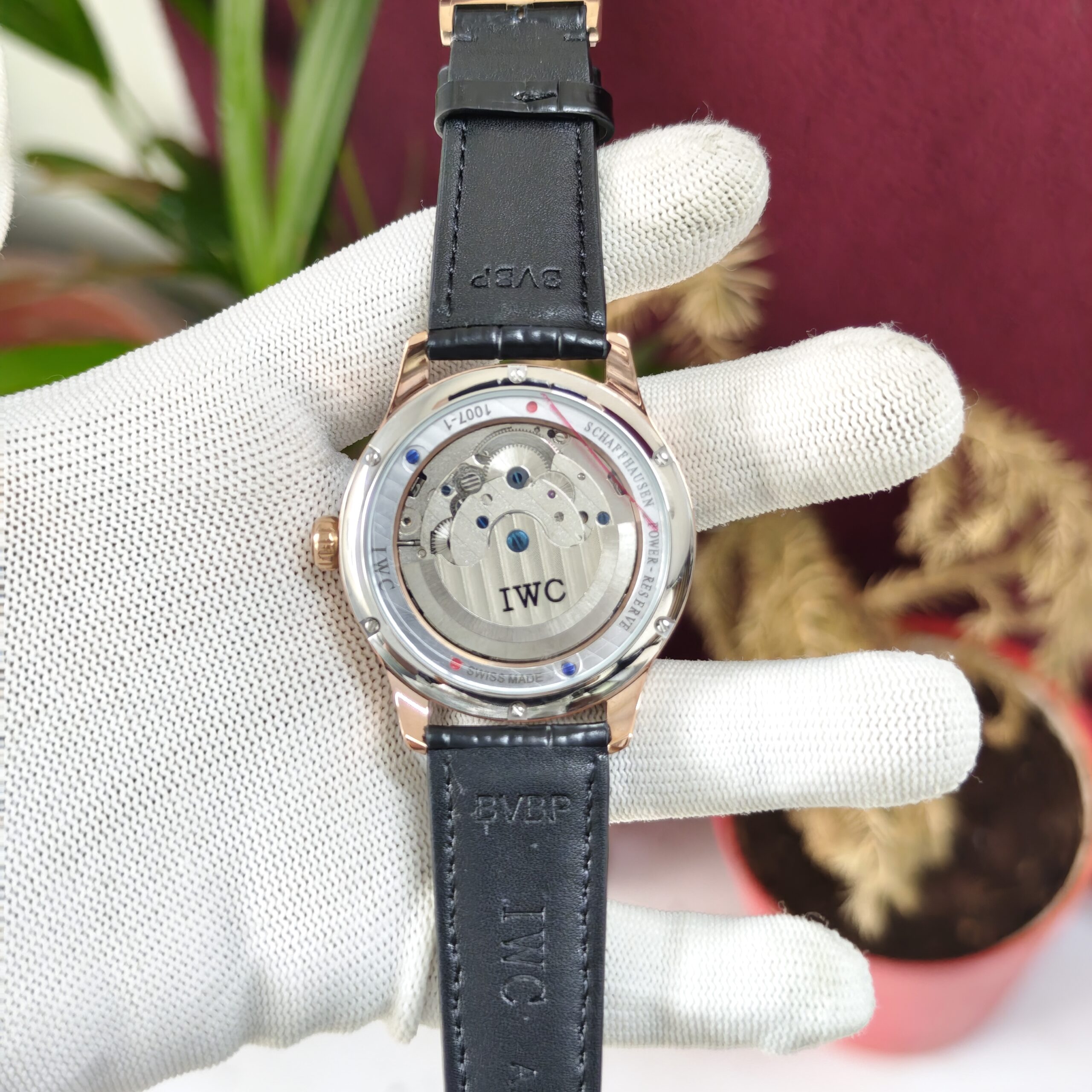 IWC Schaffhausen Portugieser Perpetual Calendar 42 Black Dial Swiss Automatic Luxury Watch with Stainless Steel Case