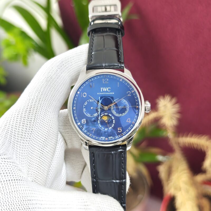 IWC Schaffhausen Portugieser Perpetual Calendar 42 Blue Dial Swiss Automatic Watch