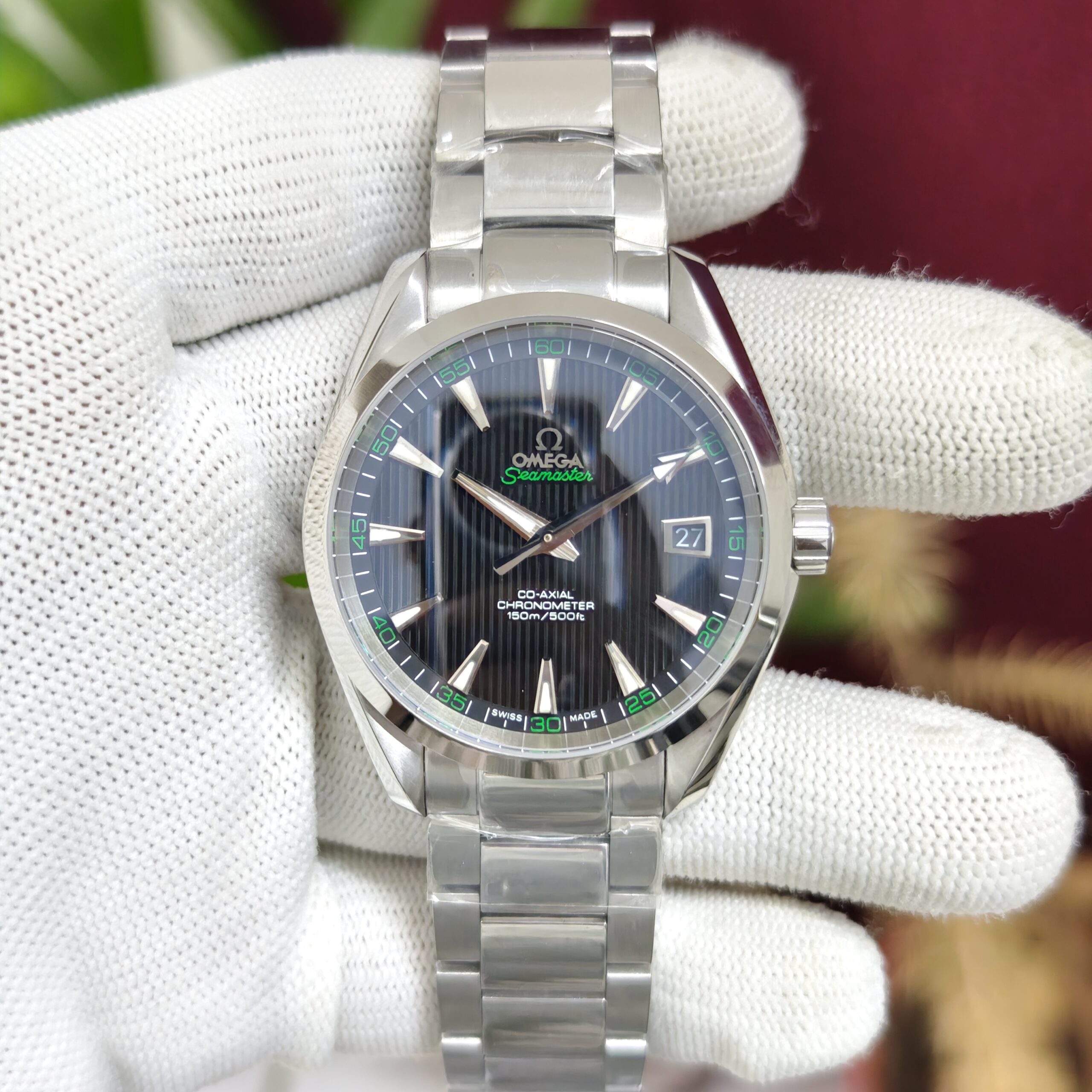 Omega Seamaster Aqua Terra Co-Axial Chronometer Black Dial Swiss ETA Automatic Watch - Image 2