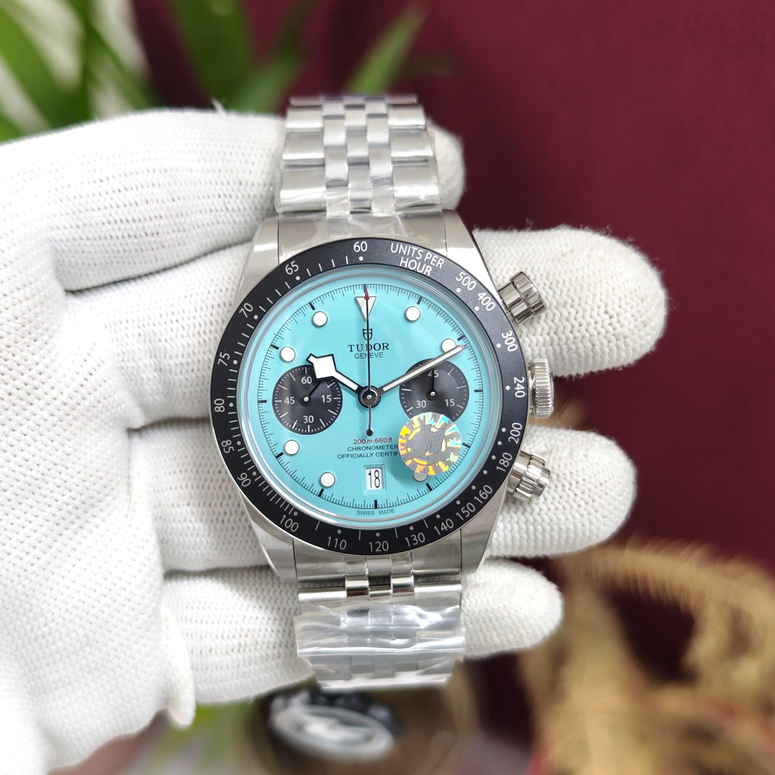 Tudor Black Bay Chronograph Steel Tiffeny Dial Swiss ETA Automatic Watch