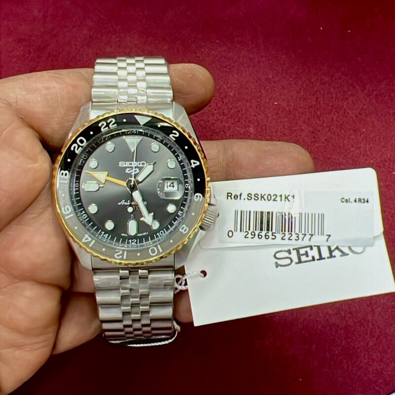 Seiko 5 Sports GMT SSK003K1 Black Dial Swiss Automatic Watch