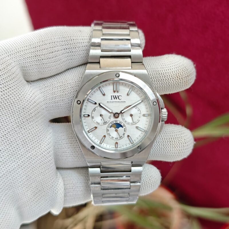 IWC Schaffhausen Ingenieur Perpetual Calendar 41 White Dial Stainless Steel Strap Swiss Automatic Watch