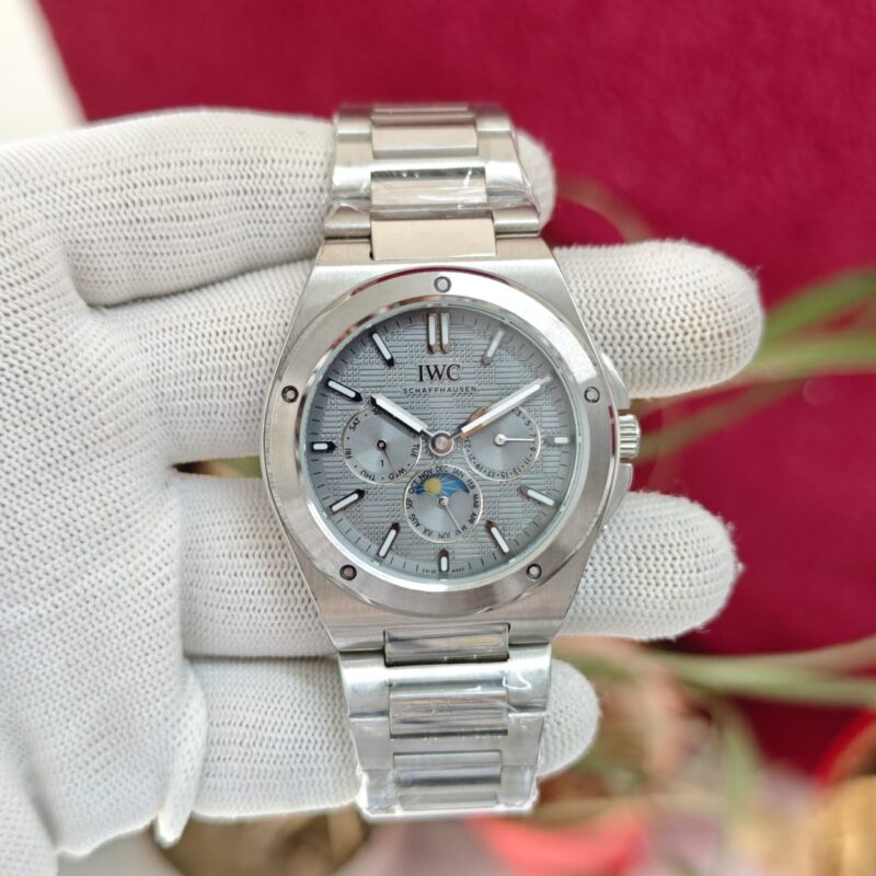 IWC Schaffhausen Ingenieur Perpetual Calendar 41 Grey Dial Stainless Steel Strap Swiss Automatic Watch