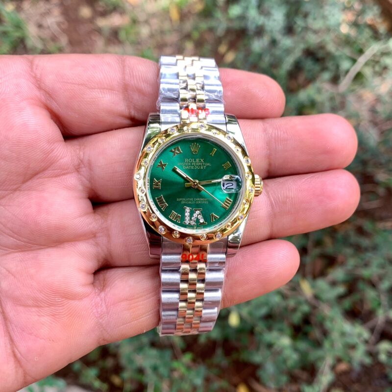 Rolex Datejust-style design Green Dial Dual Tone Bracelet Strap Swiss Automatic Watch