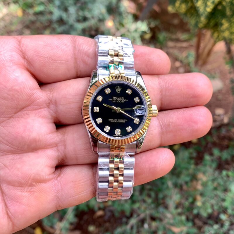 Rolex Datejust-style design Black Dial Dual Tone Bracelet Strap Swiss Automatic Watch