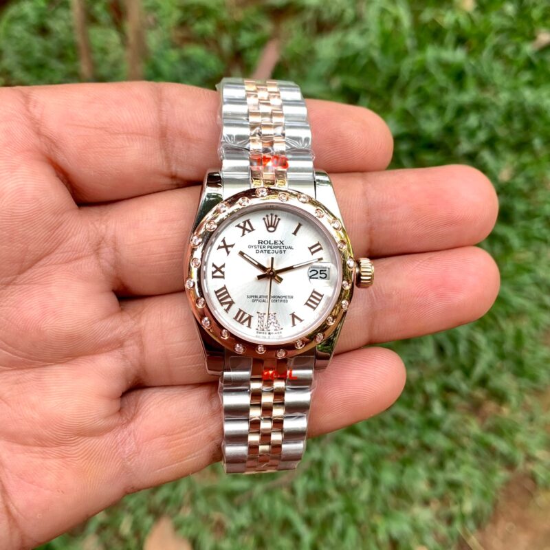 Rolex Datejust-style design White Dial Dual Tone Bracelet Strap Swiss Automatic Watch