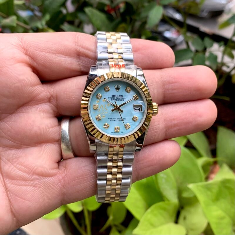 Rolex Datejust-style design Tiffany Dial Dual Tone Bracelet Strap Swiss Automatic Watch