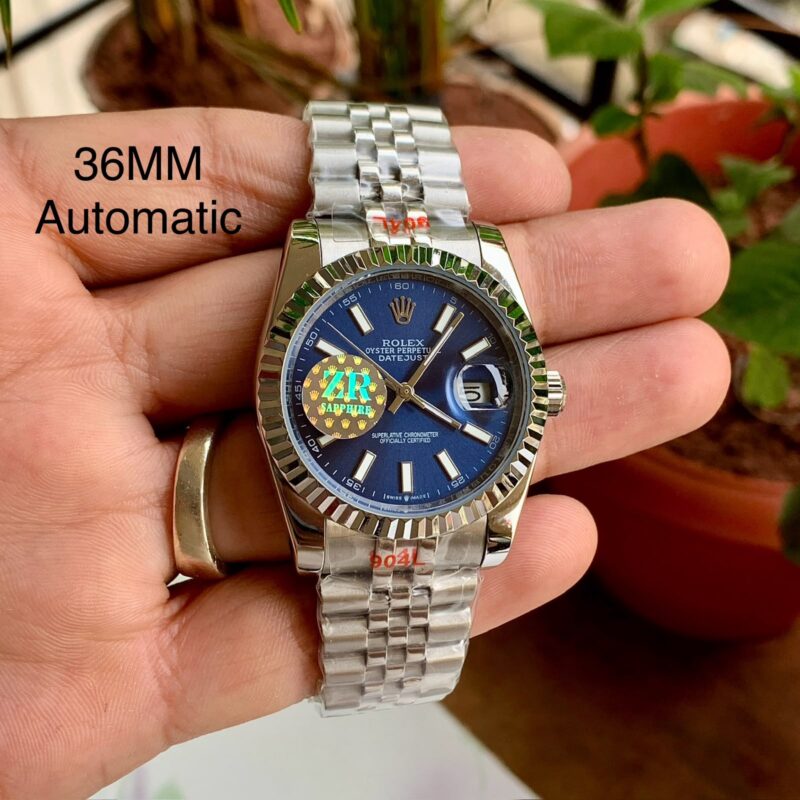 Rolex Datejust-style design Blue Dial Stainless Steel Bracelet Strap Swiss Automatic Watch