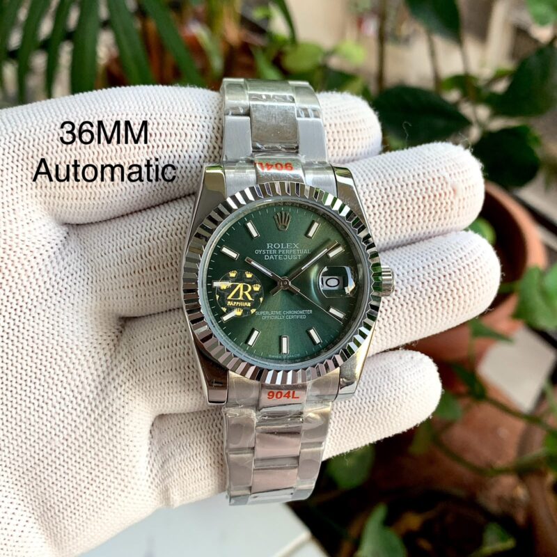 Rolex Datejust-style design Green Dial Stainless Steel Bracelet Strap Swiss Automatic Watch