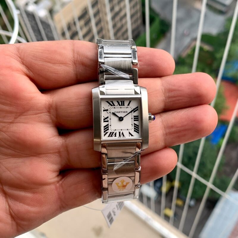 Cartier Panthere-style  White Dial Stainless Steel Strap Swiss automatic watch