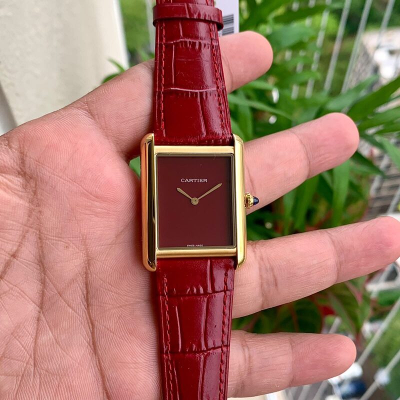 Cartier Tank Must Red Dial Red Leather Swiss Automatic watch
